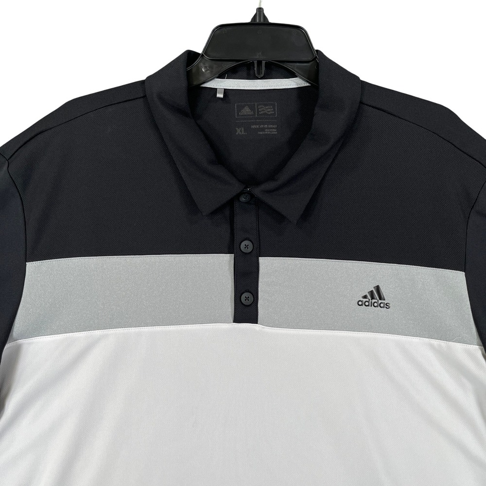 Adidas Performance Polo Shirt Mens XL Colorblock Short Sleeve Golf Athletic